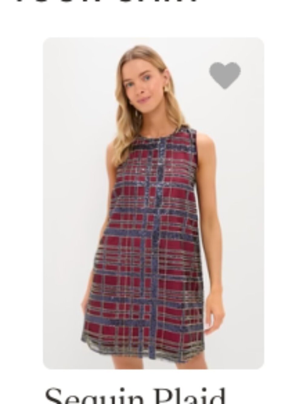 Sleeveless sequin Dress xxxL Plaid